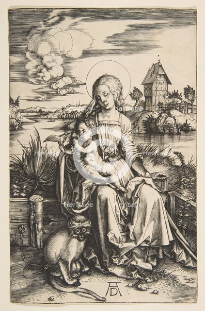 Virgin and Child with the Monkey, ca. 1498. Creator: Albrecht Durer.