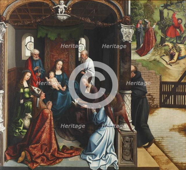 Virgin and Child adored by Saint Martin, 1514. Creator: Orley, Bernaert, van (1488-1541).