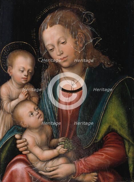 Virgin and Child Adored by the Infant St John, 1512-1514. Creator: Lucas Cranach the Elder.