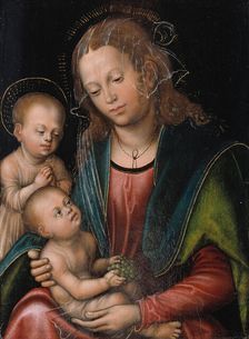 Virgin and Child Adored by the Infant St John, 1512-1514. Creator: Lucas Cranach the Elder