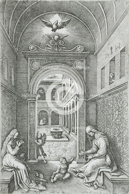 Virgin and Child and Saint Anne, 16th century. Creator: Daniel Hopfer.