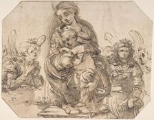 Virgin and Child Attended by Angels, 1457/58-1504. Creator: Attributed to Filippino Lippi