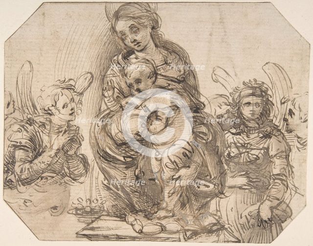 Virgin and Child Attended by Angels, 1457/58-1504. Creator: Attributed to Filippino Lippi.
