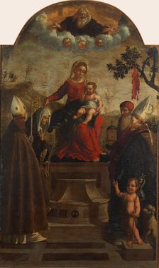 Virgin and Child between Saints , 1540. Creator: Caroto, Giovan Francesco (c. 1480-1555)