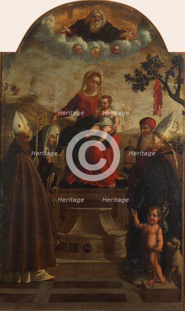 Virgin and Child between Saints  , 1540. Creator: Caroto, Giovan Francesco (c. 1480-1555).