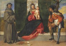 Virgin and Child between Saints Anthony of Padua and Roch, ca 1509-1510. Creator: Titian (1488-1576)