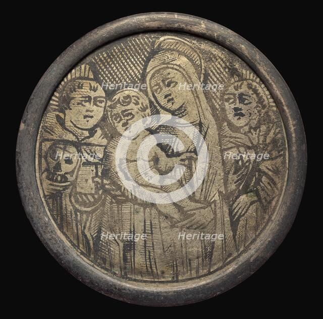 Virgin and Child between Two Religious. Creator: Unknown.