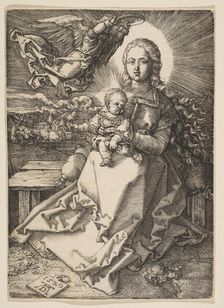Virgin and Child Crowned by an Angel, 1520. Creator: Albrecht Durer