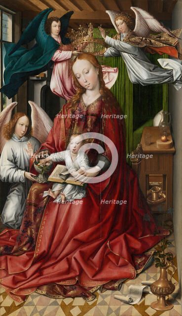 Virgin and Child Crowned by Angels, 1490/95. Creator: Colyn de Coter.