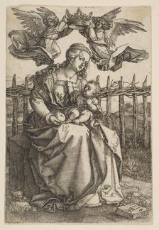 Virgin and Child Crowned by Two Angels, 1518. Creator: Albrecht Durer
