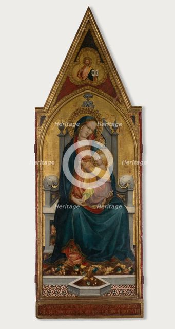 Virgin and Child Enthroned, 1419. Creator: Battista di Biagio Sanguigni (Italian, active 1393-1451).