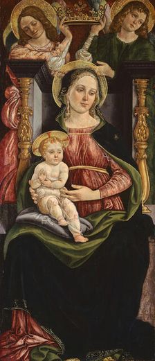 Virgin and Child Enthroned with Two Angels Holding a Crown, 1505/15. Creator: Ansano Ciampanti