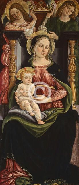 Virgin and Child Enthroned with Two Angels Holding a Crown, 1505/15. Creator: Ansano Ciampanti.