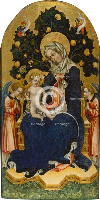 Virgin and Child Enthroned with Worshipping Angels and Prophets, c1420-1430. Creator: Follower of Gentile da Fabriano.