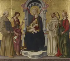 Virgin and Child Enthroned with Four Saints, shortly after 1450. Creator: Neri di Bicci