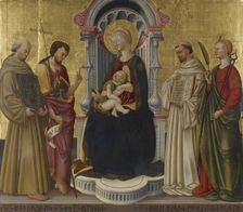 Virgin and Child Enthroned with Four Saints, shortly after 1450. Creator: Neri di Bicci