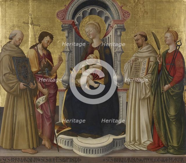 Virgin and Child Enthroned with Four Saints, shortly after 1450. Creator: Neri di Bicci.