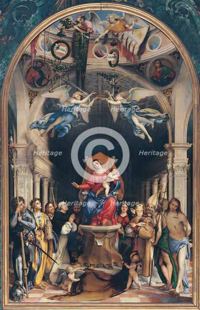 Virgin and Child Enthroned with Saints , 1513-1516.