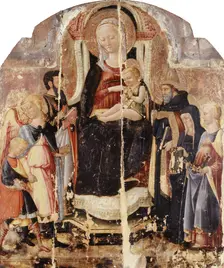 Virgin and Child Enthroned with Saints, c1475. Creator: Neri di Bicci