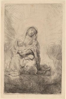 Virgin and Child in the Clouds, 1641. Creator: Rembrandt Harmensz van Rijn