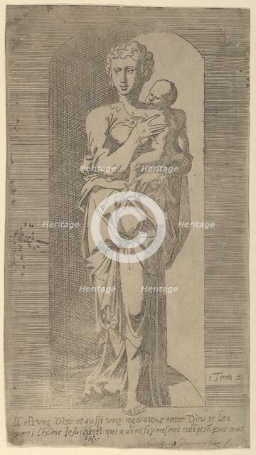 Virgin and Child in a Niche, mid 16th century. Creator: Geoffroy Dumoûtier.