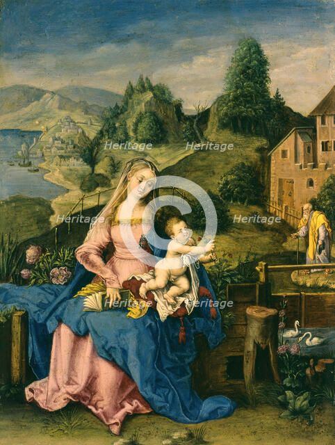 Virgin and Child in a Landscape, c1600. Creator: Unknown.