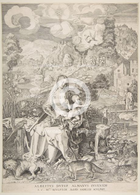 Virgin and Child in a Landscape, ca. 1597. Creator: Aegidius Sadeler II.