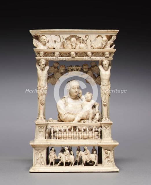 Virgin and Child in an Architectural Frame, c. 1530-1540. Creator: Jan Gossaert (Flemish, c1475/78-1532), style of.