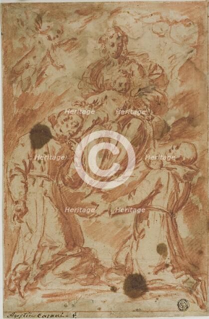 Virgin and Child in Glory Worshipped by Two Monk Saints, n.d. Creator: Benedetto Montagna.