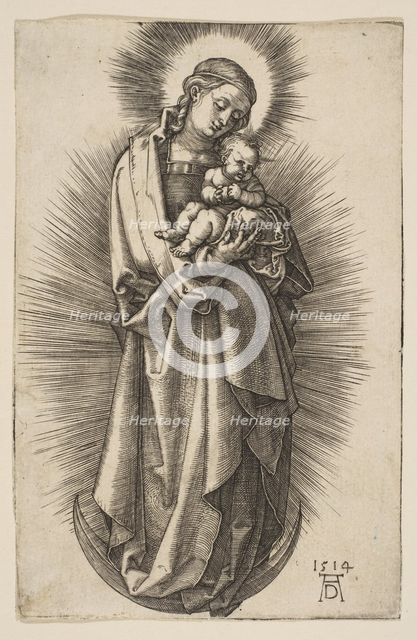Virgin and Child on the Crescent with a Diadem, 1514. Creator: Albrecht Durer.