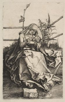 Virgin and Child on a Grassy Bench, 1503. Creator: Albrecht Durer