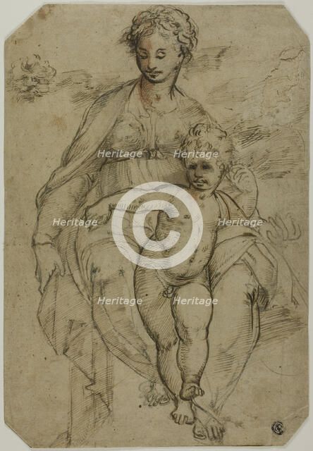 Virgin and Child (recto). Creator: Unknown.