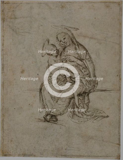 Virgin and Child (recto); Putti (verso), n.d. Creator: Unknown.