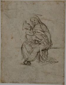 Virgin and Child (recto); Putti (verso), n.d. Creator: Unknown