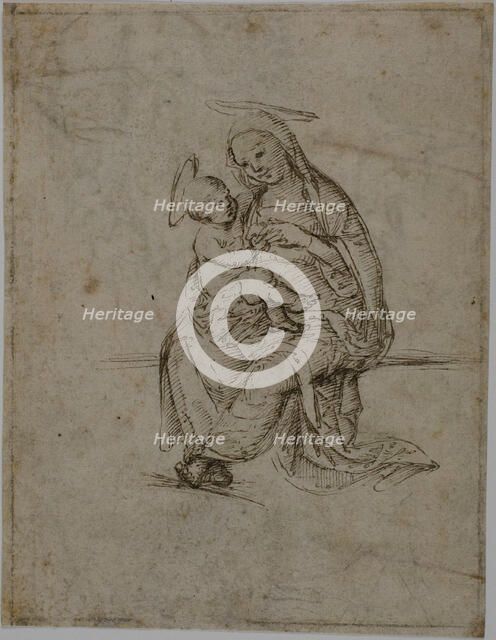 Virgin and Child (recto); Putti (verso), n.d. Creator: Unknown.