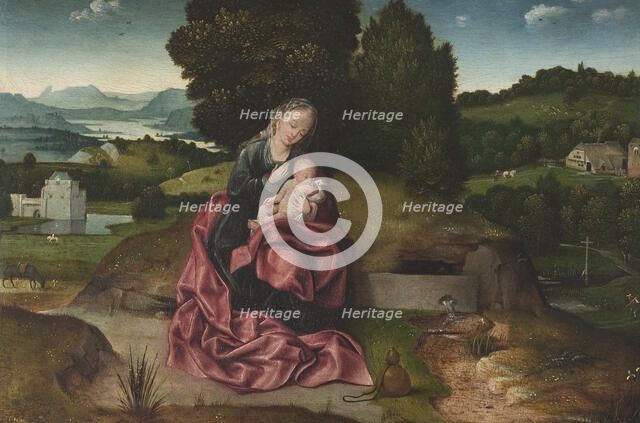 Virgin and Child Resting during the Flight into Egypt, c1500s. Creator: Joachim Patinir.