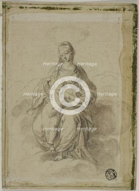 Virgin and Child Seated on Clouds, n.d. Creator: Anton Maria Zanetti.