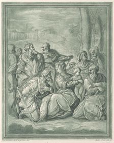 Virgin and child surrounded by figures, ca. 1766. Creator: Andrea Scacciati