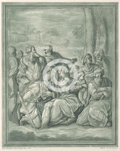 Virgin and child surrounded by figures, ca. 1766. Creator: Andrea Scacciati.