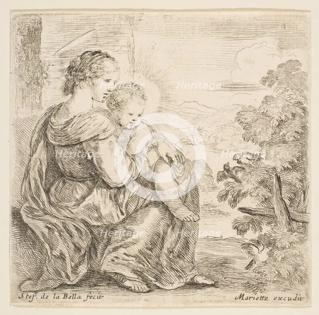 Virgin and Christ Child, 1641. Creator: Stefano della Bella.
