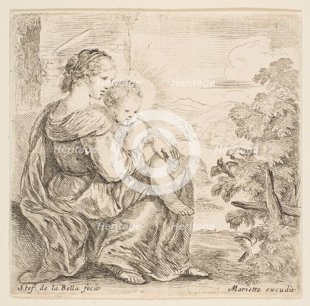 Virgin and Christ Child, 1641. Creator: Stefano della Bella.