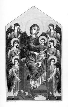 Virgin Enthroned with Angels 1290-1295 (1870). Artist: Apontenier