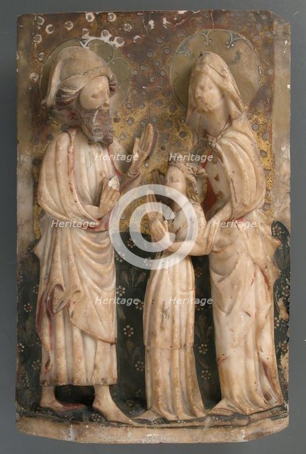 Virgin, Saint Anne & Saint Joachim, British, 15th century. Creator: Unknown.