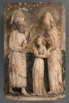 Virgin, Saint Anne & Saint Joachim, British, 15th century. Creator: Unknown