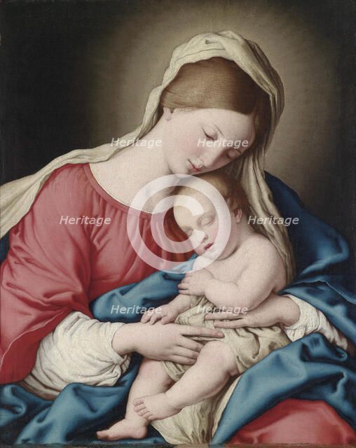 Virgin with Sleeping Child. Artist: Sassoferrato (1609-1685)