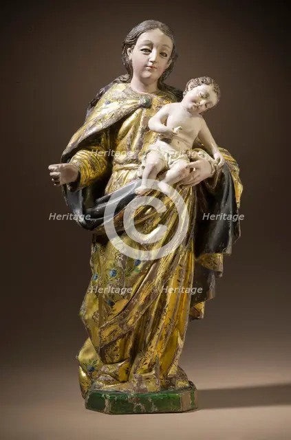 Virgin with the Child Christ and Little Bird (Virgen con el Niño Jesús y pajarito), late 18th cent. Creator: Felipe de Estrada.