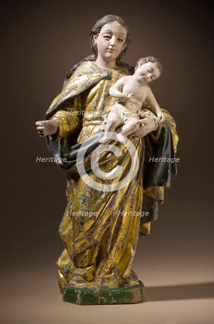 Virgin with the Child Christ and Little Bird (Virgen con el Niño Jesús y pajarito), late 18th cent. Creator: Felipe de Estrada.
