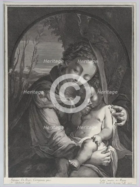 Virgin with the sleeping Christ child, 1708., 1708. Creator: Nicolas Etienne Edelinck.