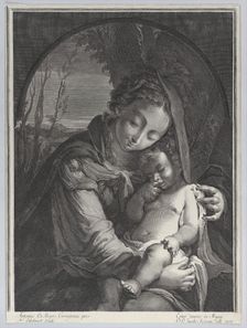 Virgin with the sleeping Christ child, 1708., 1708. Creator: Nicolas Etienne Edelinck