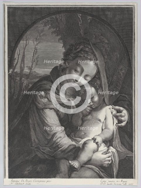 Virgin with the sleeping Christ child, 1708., 1708. Creator: Nicolas Etienne Edelinck.